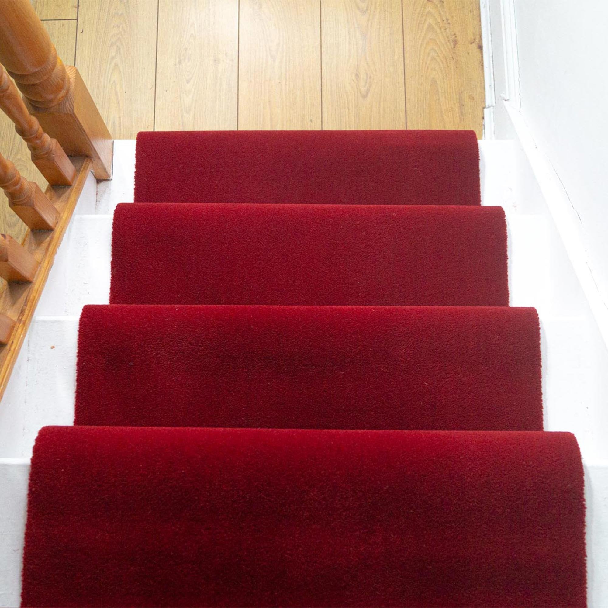 runrug Black Velvet Stair Carpet Runner - Width: 2ft